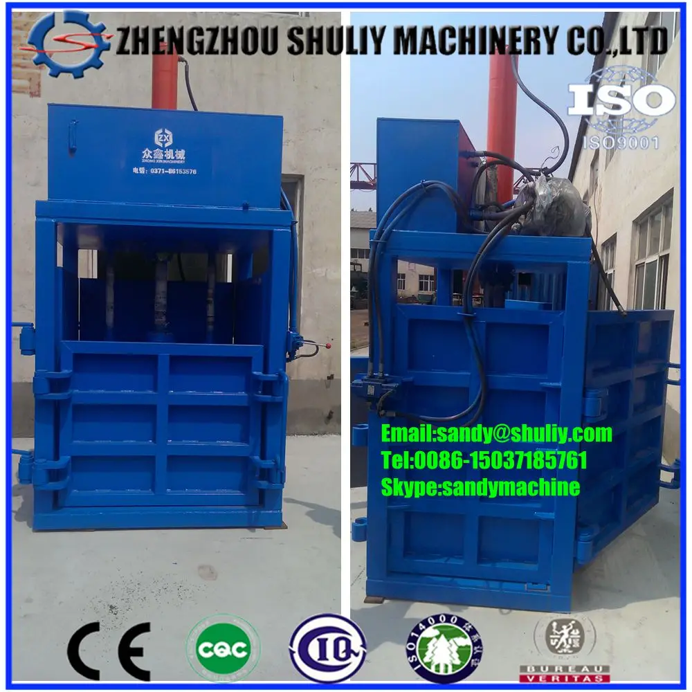 Hydraulic Plastic Bag Sack and Bale Press Machine Clothes Waste Baling Press Machine