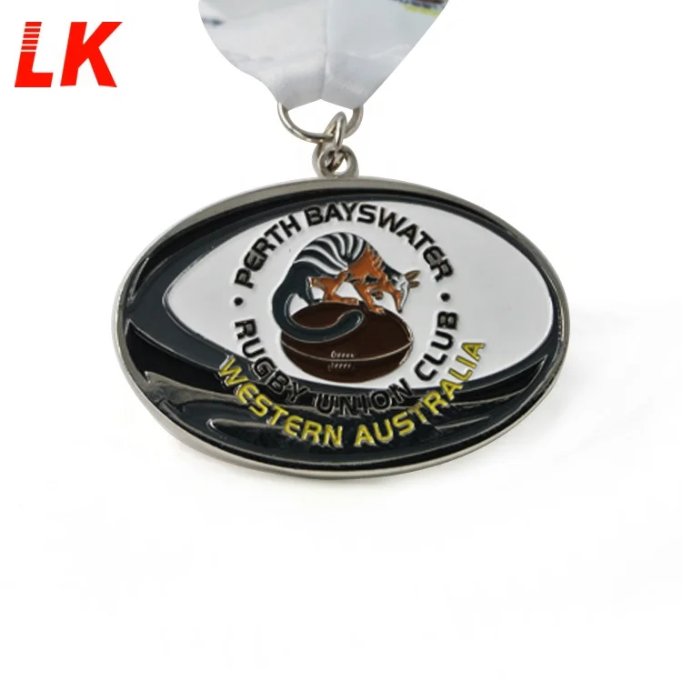 Wholesale custom soft ename metal gym dance medal with ribbon made in china