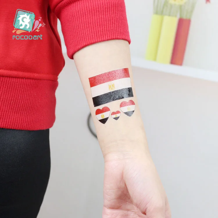 Waterproof Countries Flags Tattoo Sticker Of Cameroon flag, Sudan flag, South African flag Africa Flag Temporary Tattoo