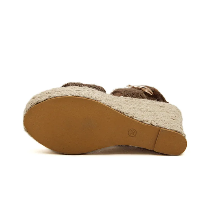 2019 New Ladies espadrille wedges heel sandals women shoes In Stock