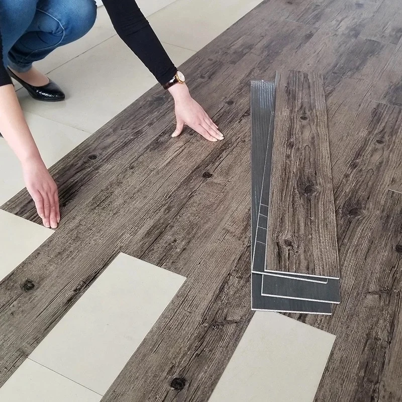 
Self Adhesive PVC flooring Parquet Surface Treatment thickness indoor decoration 