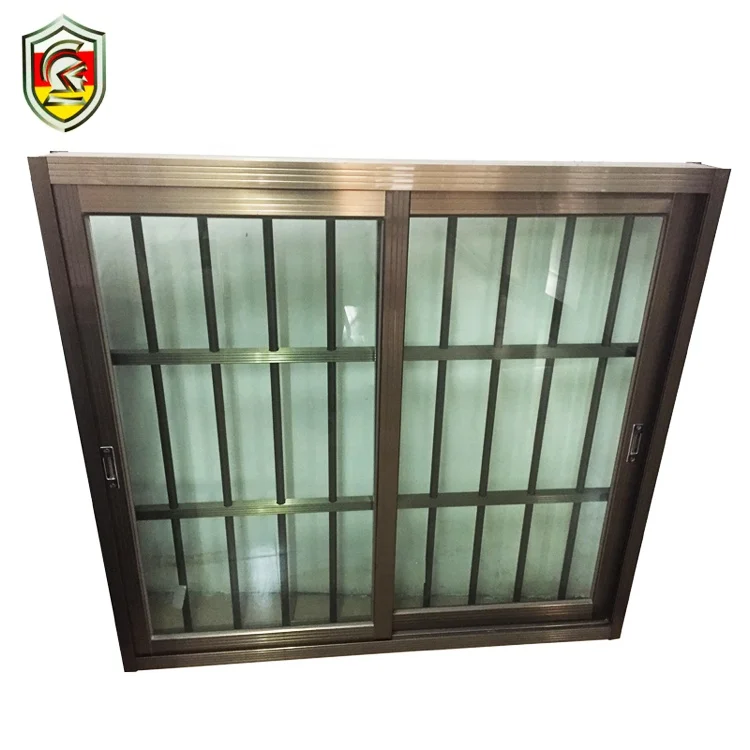 5mm double tempered glazed modern house style sliding window fenetre aluminium