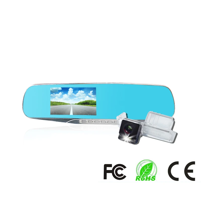 170 Degree Wide-Angle Automatic Rear View Rearview Mirror Navigation With Night-Vision Fill Light Dash DVR Car Recorder Camera