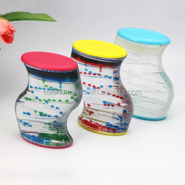 Novelty Souvenir Oil Water Liquid Motion Sand Timer For Toy