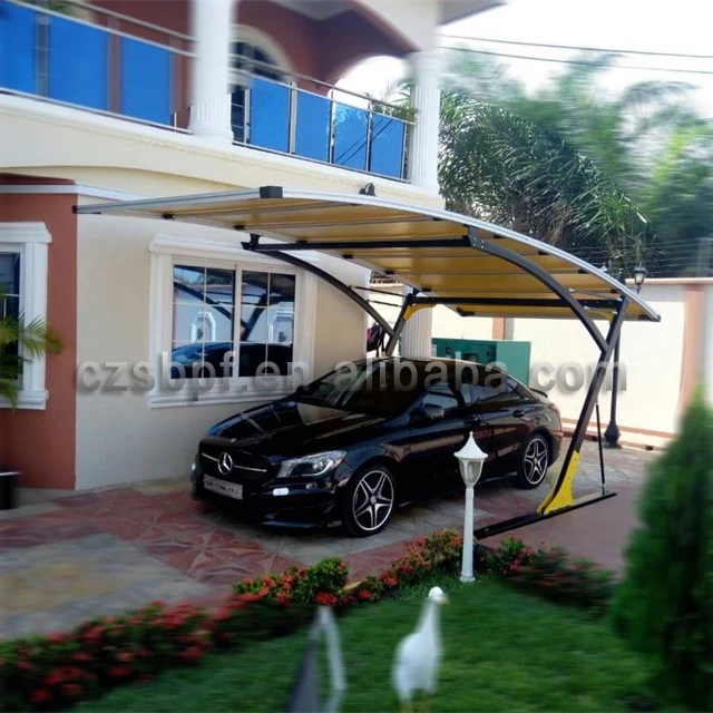Single Slope Car Park Canopy Awnings Carport Kits Garages, Canopies & Carports Metal Hard Pressed Aluminum Alloy 6061-T6 100%