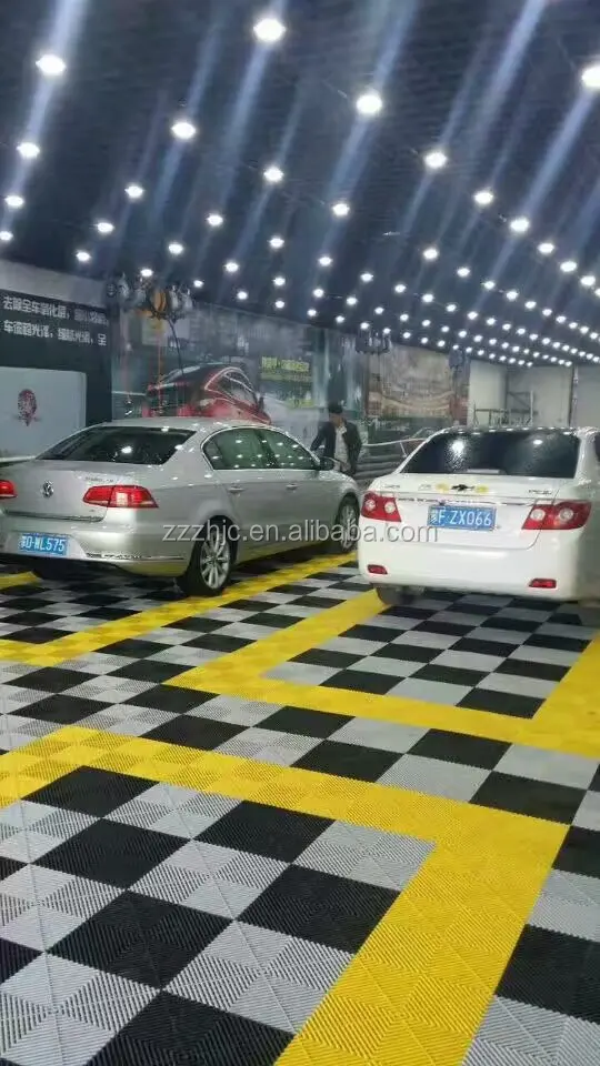 
plastic modular interlocking garage floor tiles 