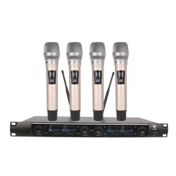 EPXCM/X-4600  ODM/OEM Professional 4 channel  handheld wireless moving coil microphone For Church  Home  Karaoke  Meeting