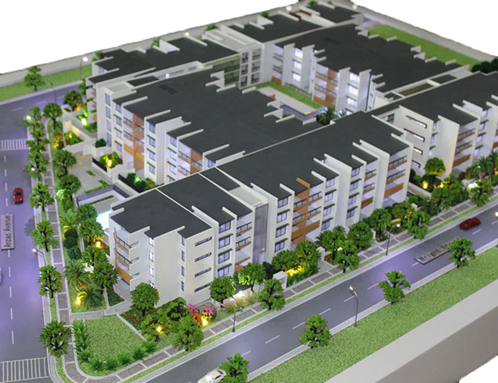 Acrylic plastic miniature house building models,beautiful scale model