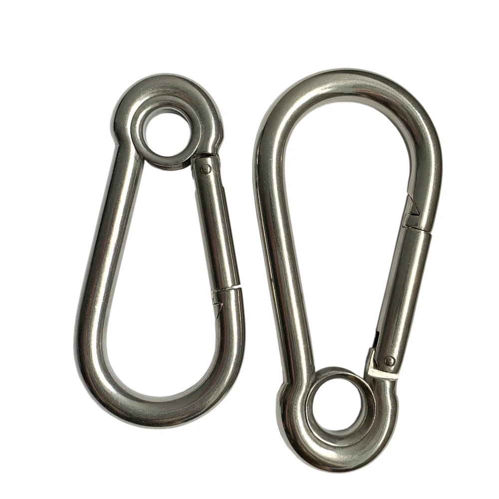 Stainless Steel Spring Hook Carabiner Hook with Eyelet