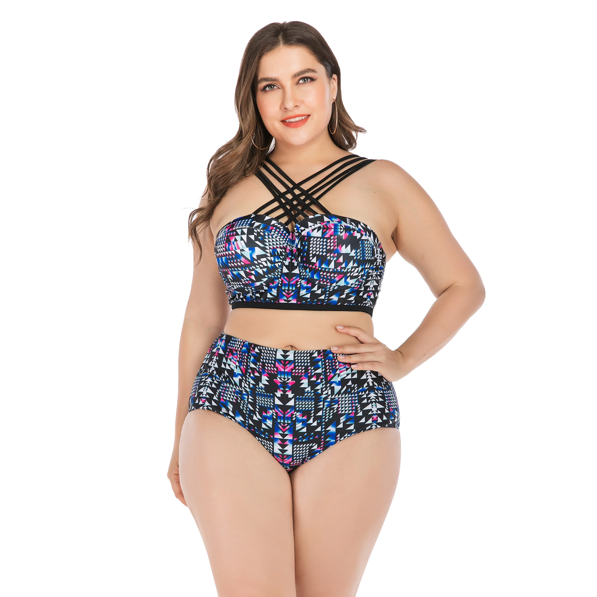 Latest Design custom Plus Size bikinis woman swimwear Large size swimsuit