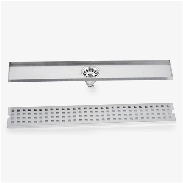Anti-odor Bathroom Shower Stainless Steel Long Floor Trap Drains