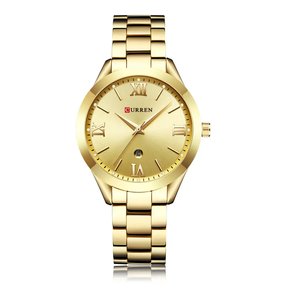 CURREN 9007 Elegant Quartz Japan Movement Ladies Watch Stainless Steel Women Fashion Hand Watches
