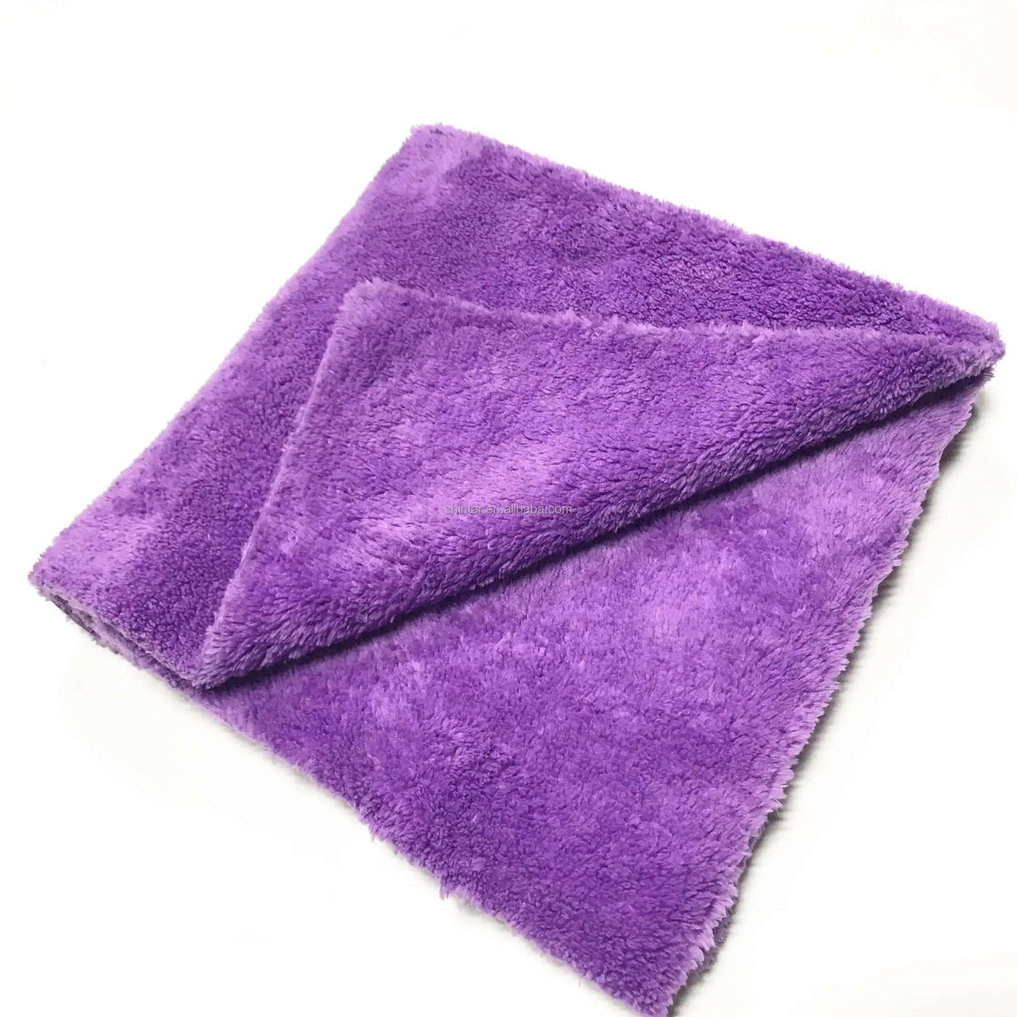 
40x40cm, edgeless long pile soft coral microfiber cleaning cloth(ultrasonic cut) 