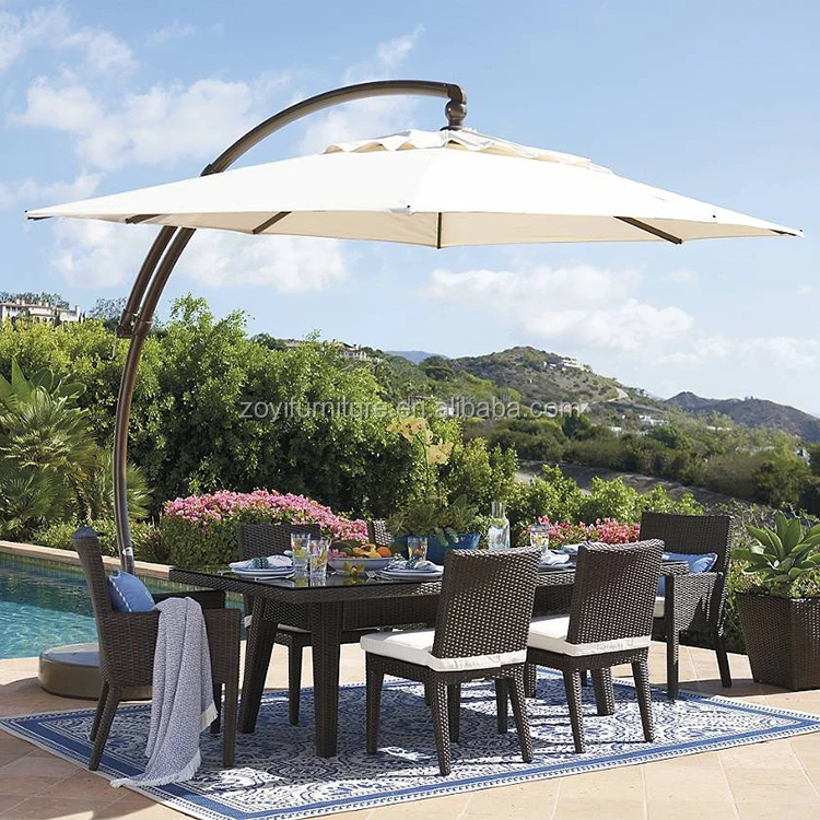 outdoor hanging banana umbrella garden beach patio sun parasol restaurant umbrella