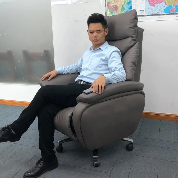 
New Star Electric Multifunction Genuine Leather Recliner Soft Office Chair 