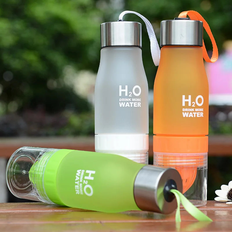 
Free sample fruit Lemon Water Bottle 650ml Multi Color H2o Water Drinking Bottle Infusion Sports Bottle 