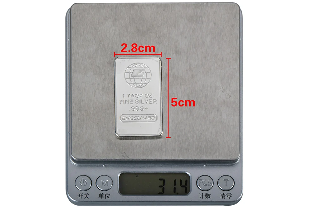 Hot Sale 24K Silver Plated Coin High Quality Gold Banknote Metal Bars with Plastic Case for Collectible