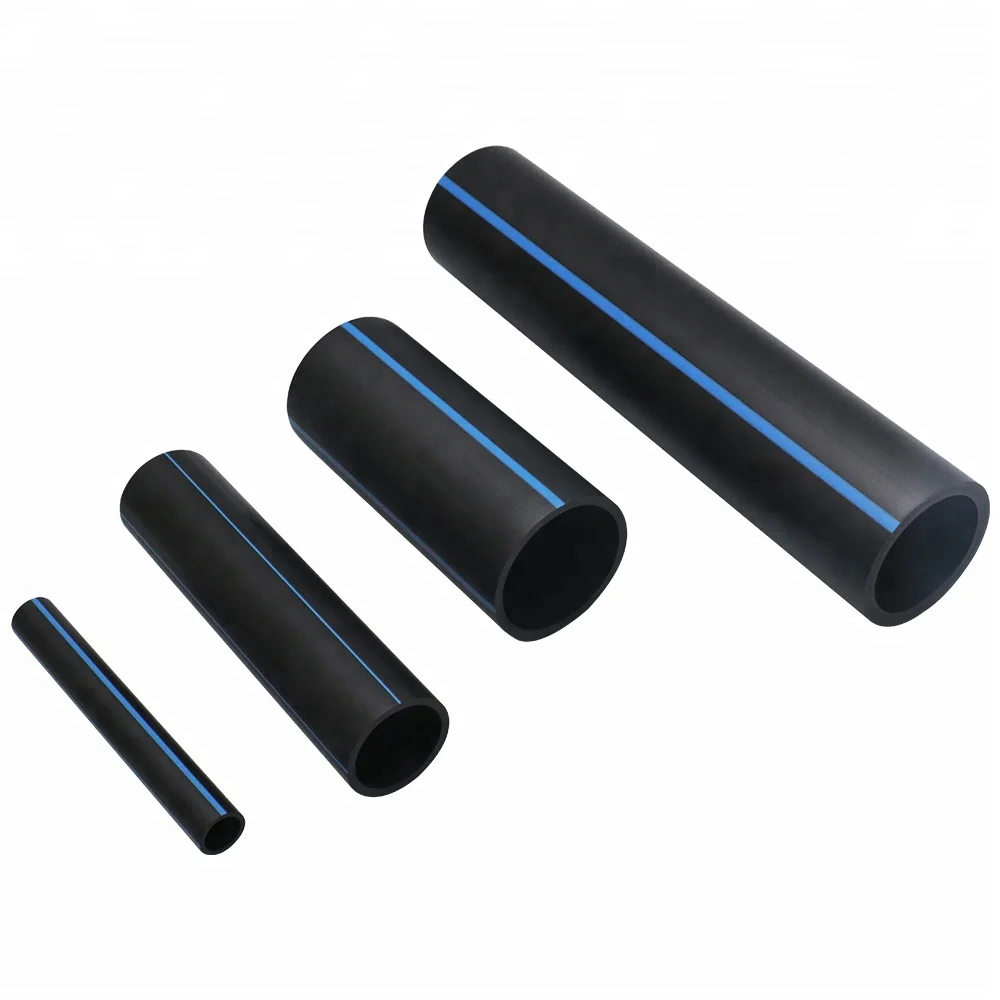 High quality PE100 plastic pipe factory black drain hdpe plastic pipe 1.0 Mpa for water supply