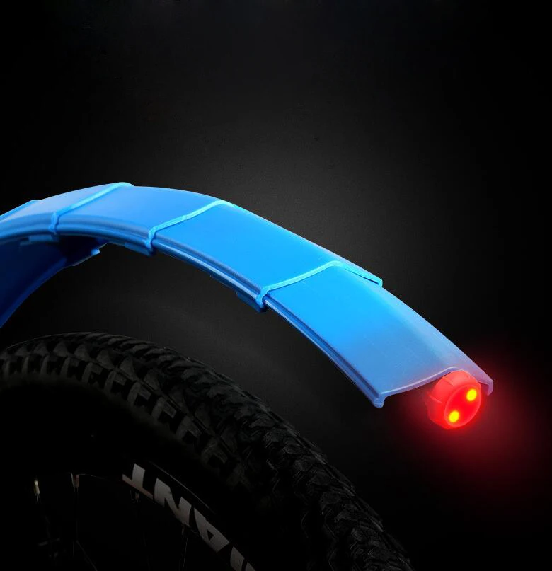 Лидер продаж, велосипедные аксессуары, брызговик для горного велосипеда, передний цветной велосипедный брызговик с подсветкой