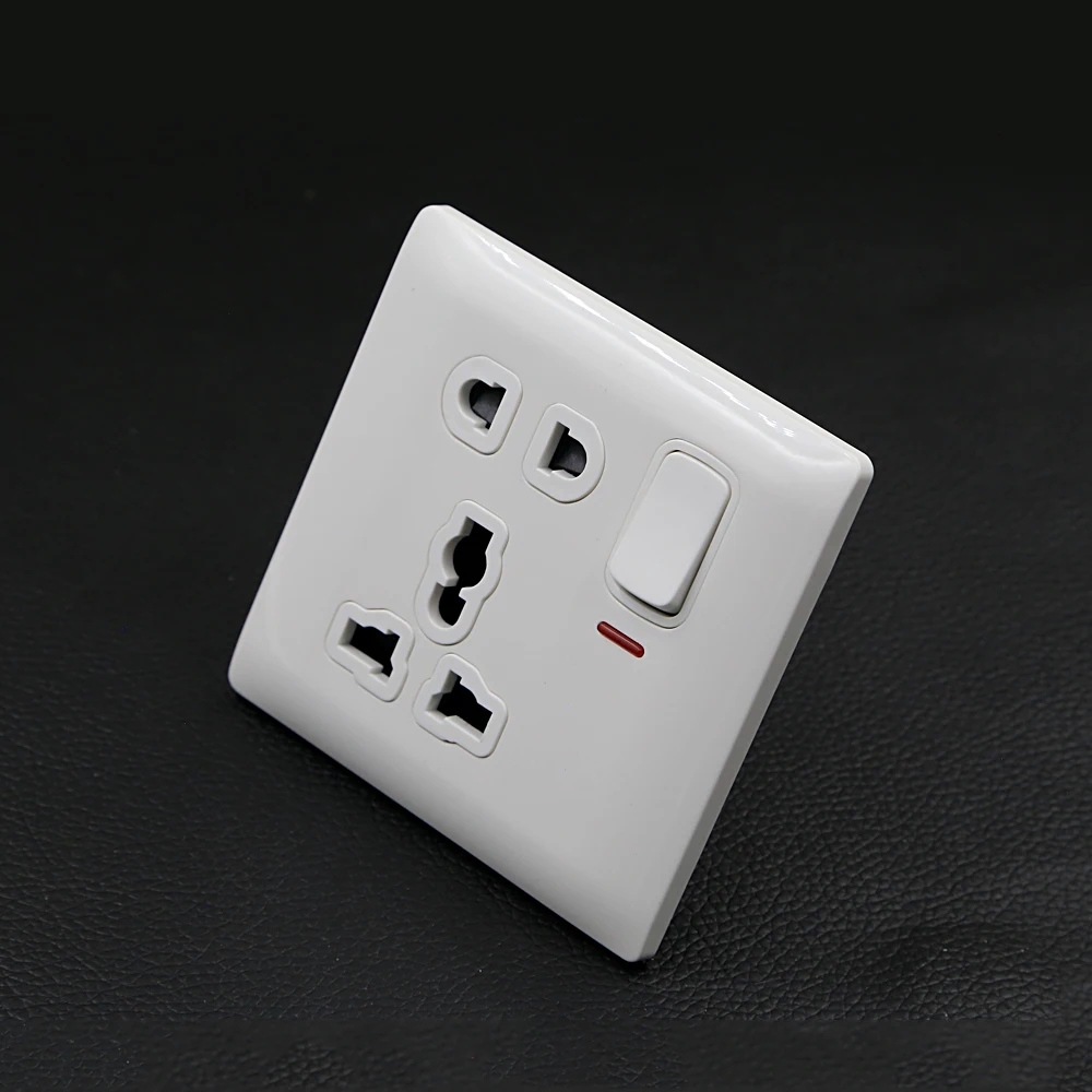 Британский стандарт PC материал 2 gang 1way Настенные переключатели и розетки