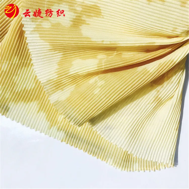 Удобные Полиэстер желтый плиссированные чистый шелк атлас Жоржет