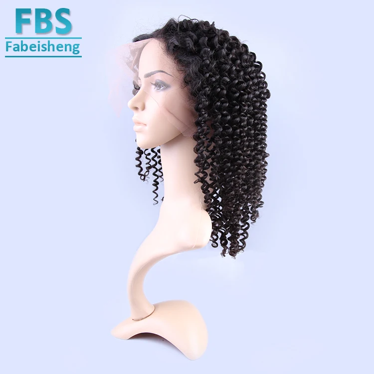 
2018 FBS raw 100% unprocessed virgin malaysian remy hair factory price supply deep curly full lace wig 