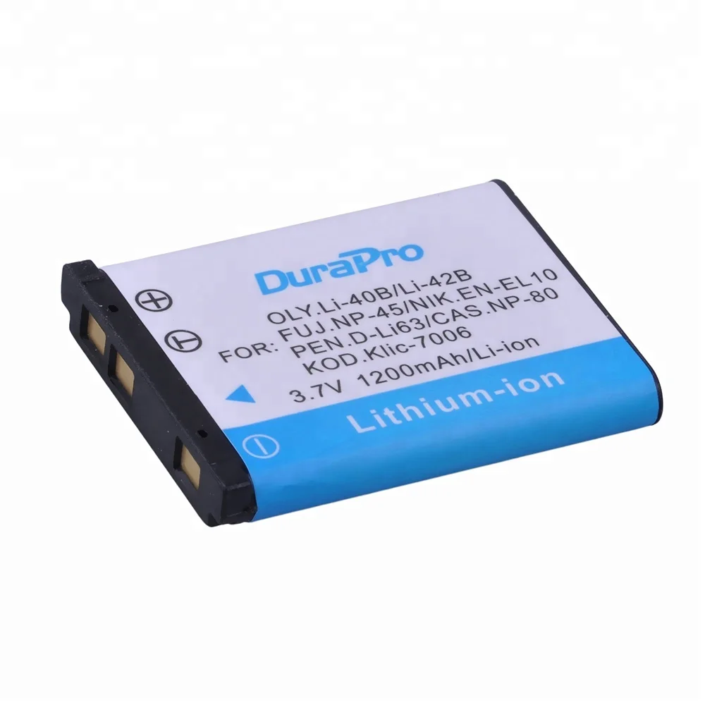 
Li-40B Li40B Li-42B Li42B NP-45 EN-EL10 D-Li63 D-Li108 NP-80 Klic-7006 Camera Battery for Olympus D-630 720 725 IR-300 FE-20 150 