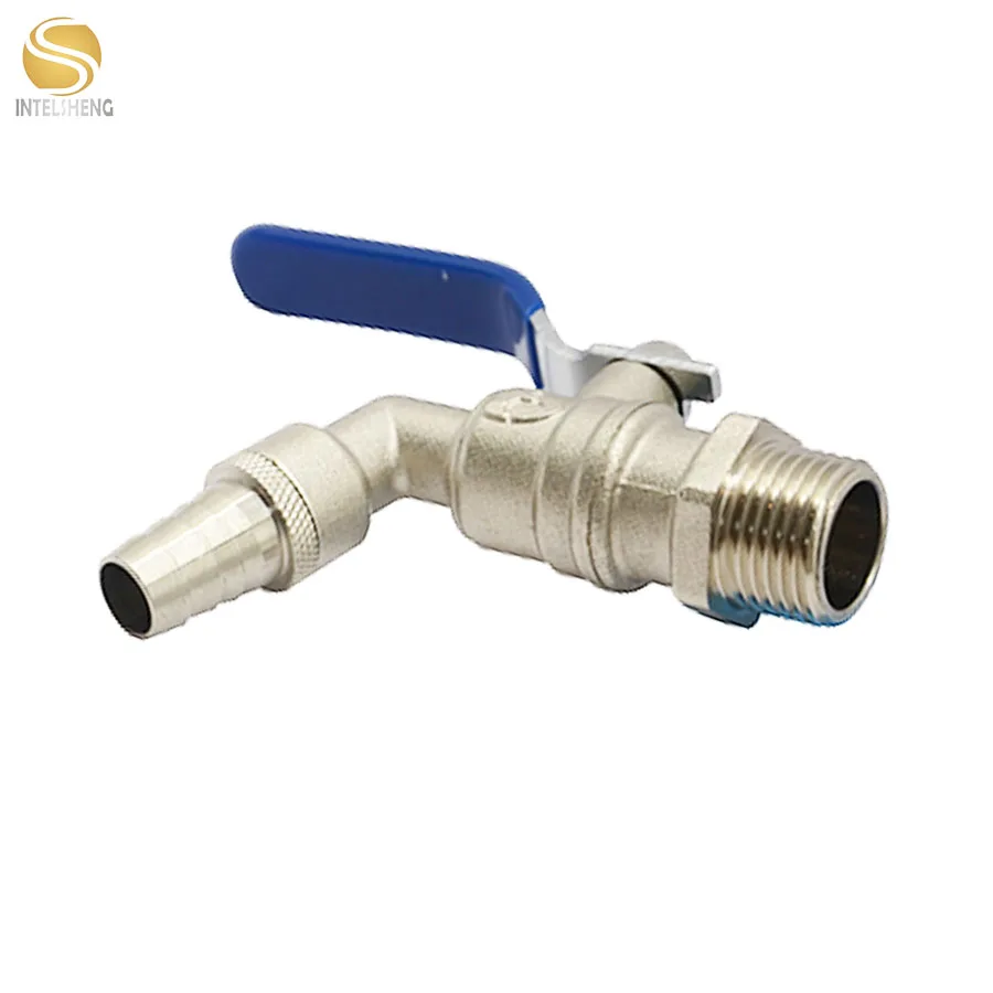 Top Sell in Wall Cold Water Nozzle nickel Plated Cock Washing Machine Bibcock Tap