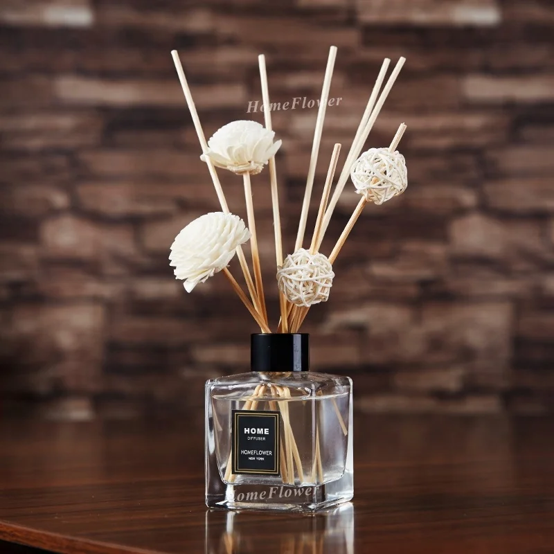 150 мл натуральные палочки, декоративная стеклянная бутылка, тростник диффузор