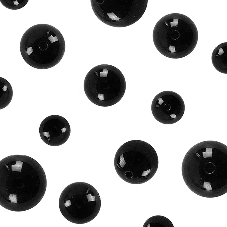 Decorative round loose faux white plastic decoration pearls