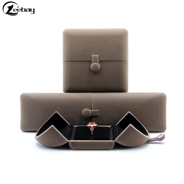 
Fashion white velvet jewelry box gift,Luxury velvet jewelry case 