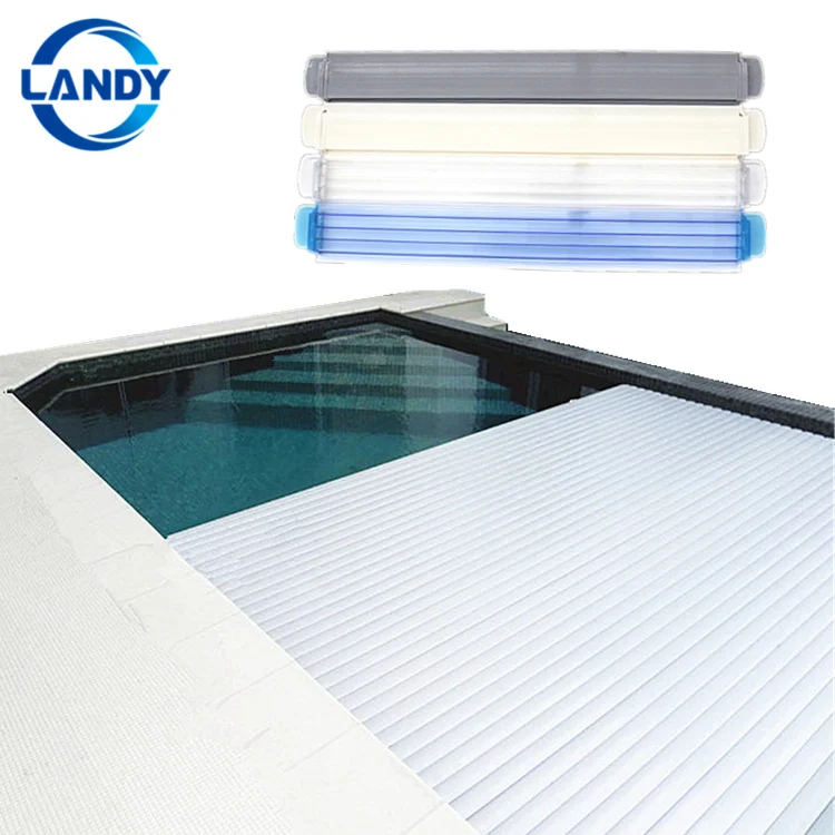 Guangzhou Auto Swimming Pool Cover Supplier Anti-UV Polycarbonate Swimming Pool Cover Slats