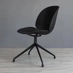 powder coating alloy aluminum four star legs with polyester upholstery seating office chair