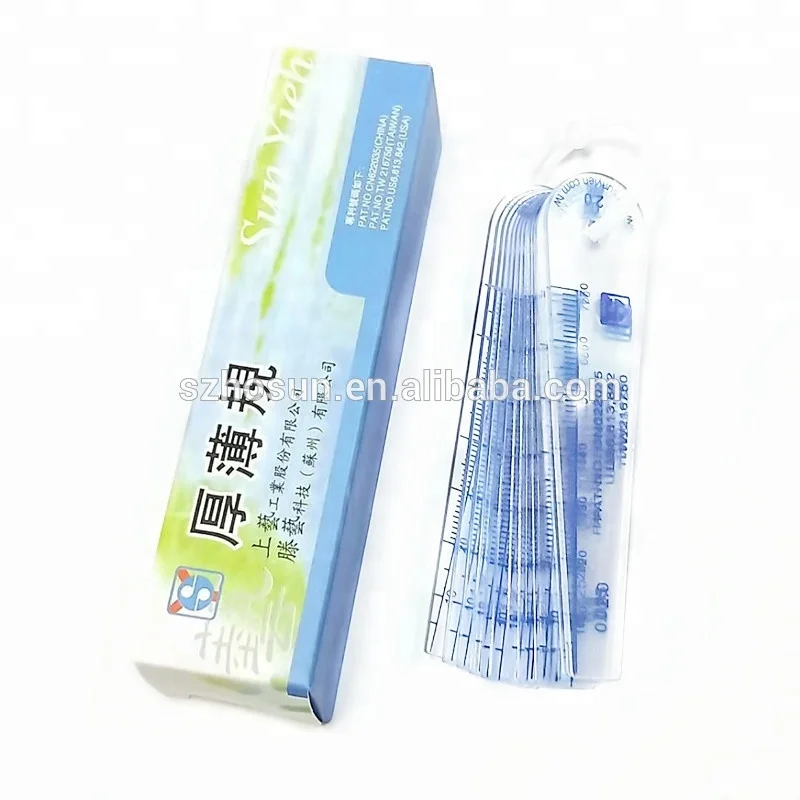 Plastic feeler gauges set range 0.02 to 4.00mm thickness