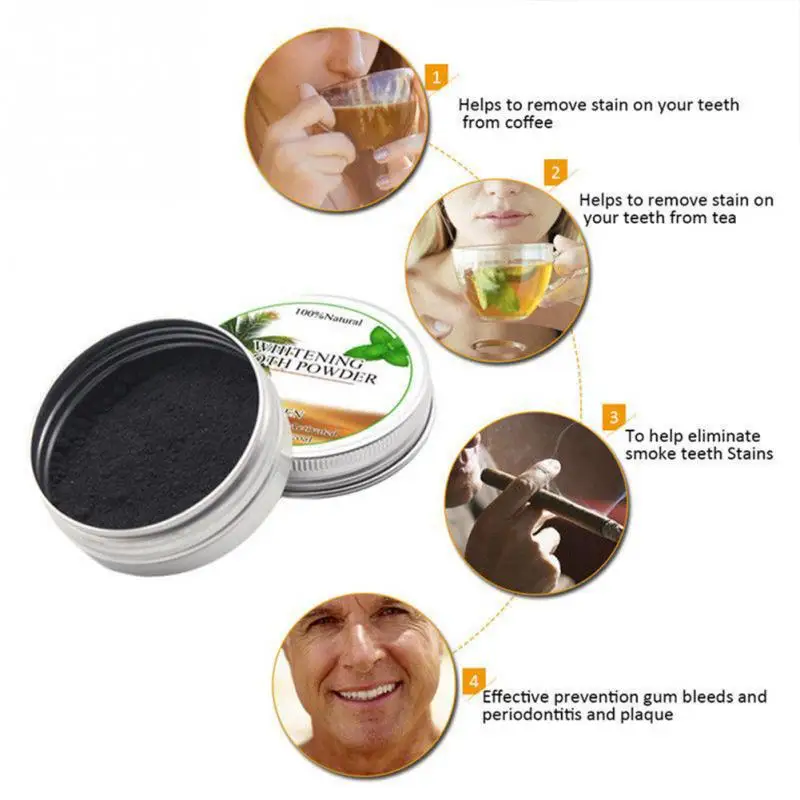 Wholesale Price Natural Safe Coconut Shell Fragrance Charcoal Teeth Whitening Powder