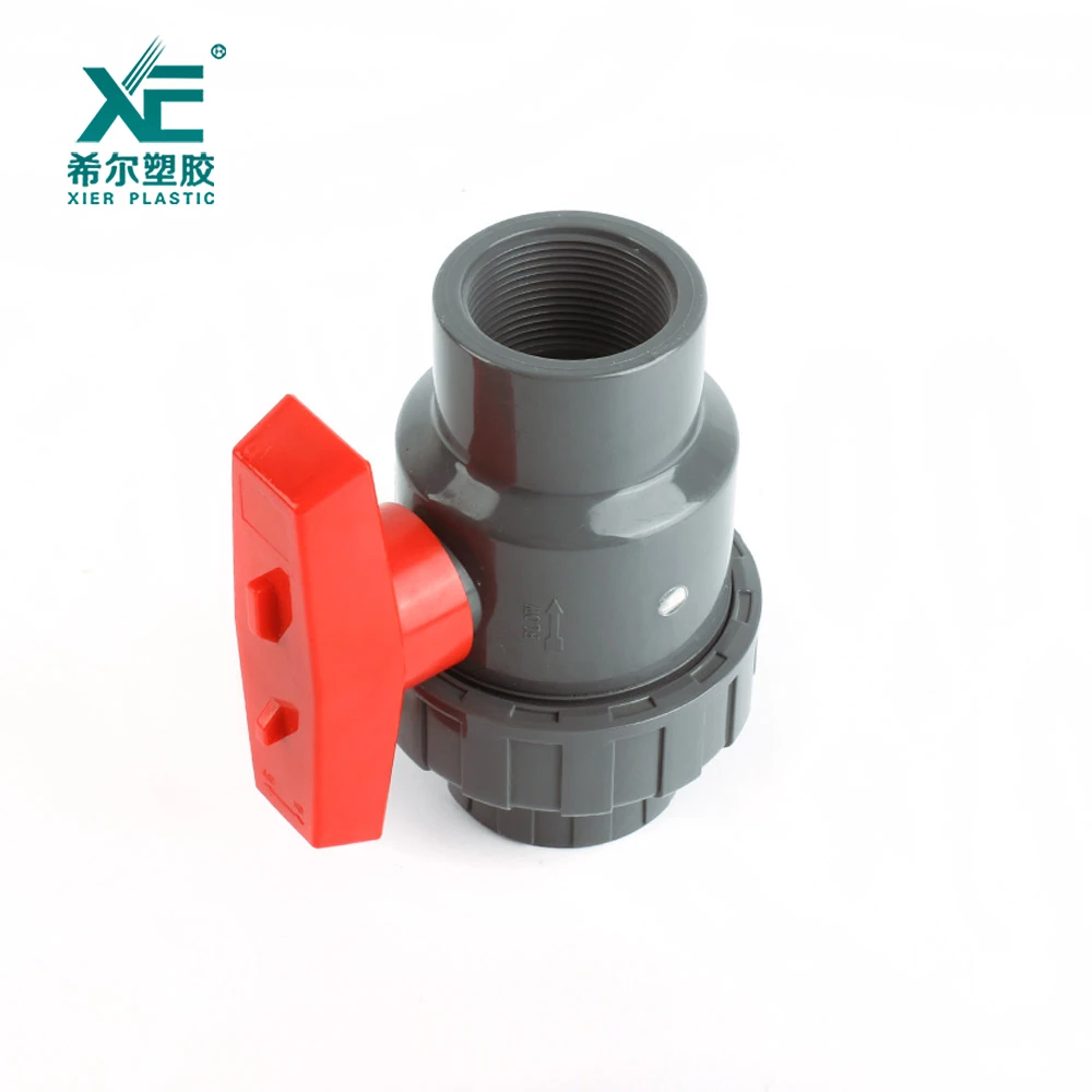 Top quality excellent free sample 1/2-2 inch plastic pvc single union ball valve