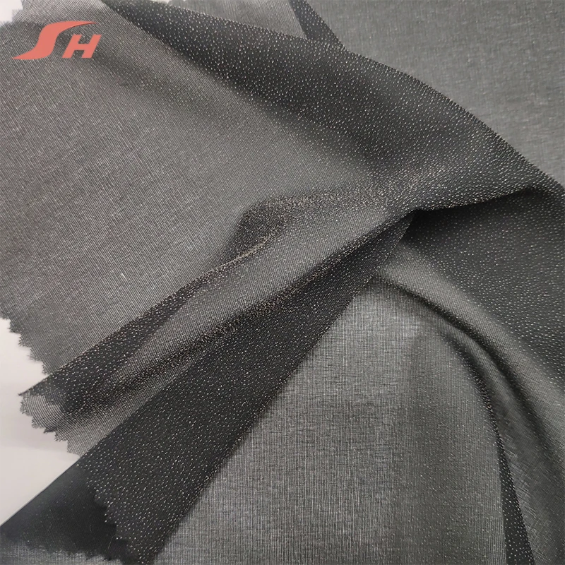 Top factory 100% polyester fabric double dot wove interlining