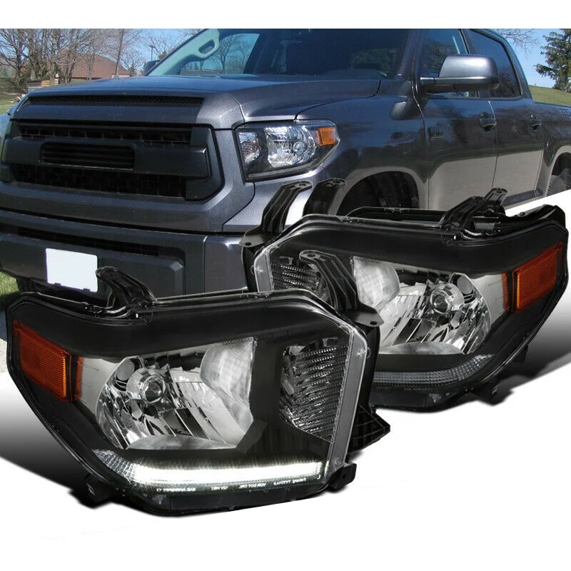 Apply To car headlight for Toyota Tundra Pickup 2014 2018  LED  Headlights Smoke Head lamps
