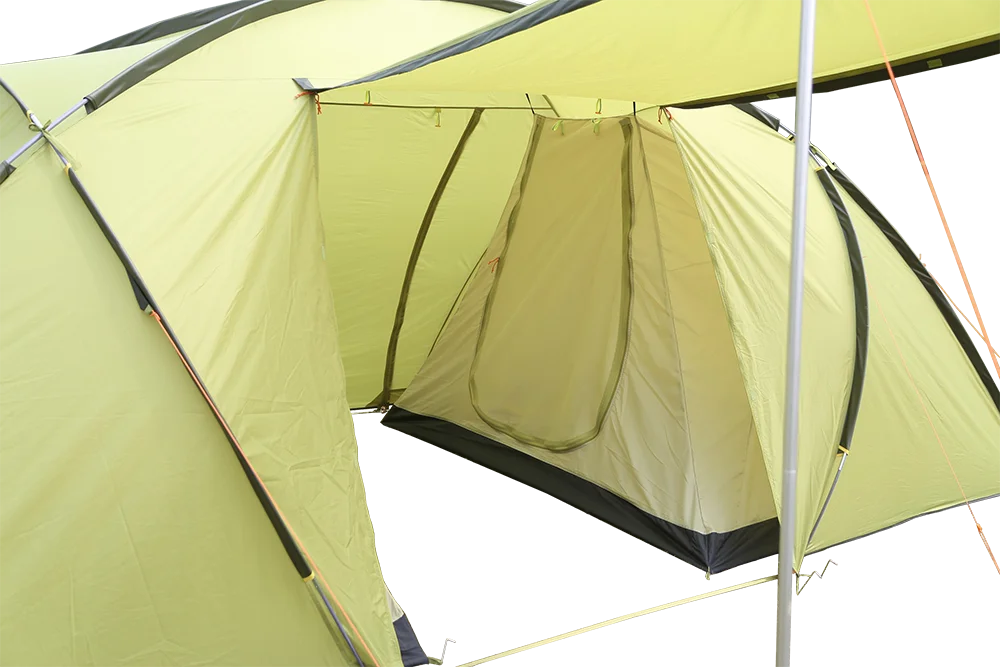 
ROOMY TWO ROOM FAMILY TENT ALUMINUM POLE 6 PERSON POLYESTER DOUBLE LAYERS CAMPING TENT 