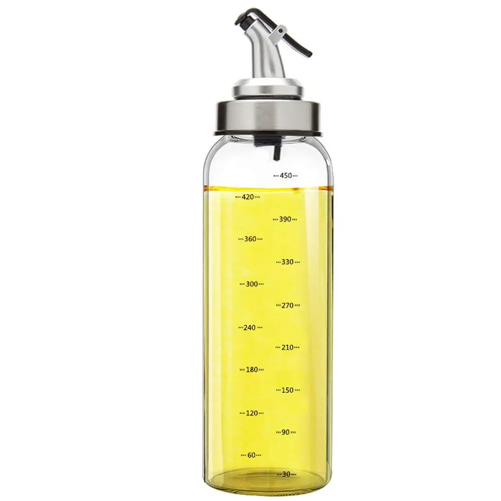 500ml round Glass Olive Oil Bottle Vinegar Sauce Bottle For Oiler Cruet Condiment Packing