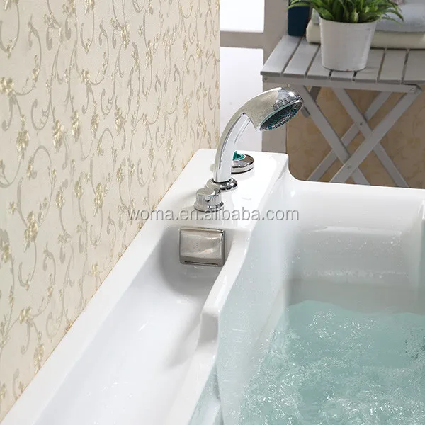 WOMA Q325M 1.91*1.31m 2 person white color high quality acrylic whirlpool bath massage bathtubs for sale