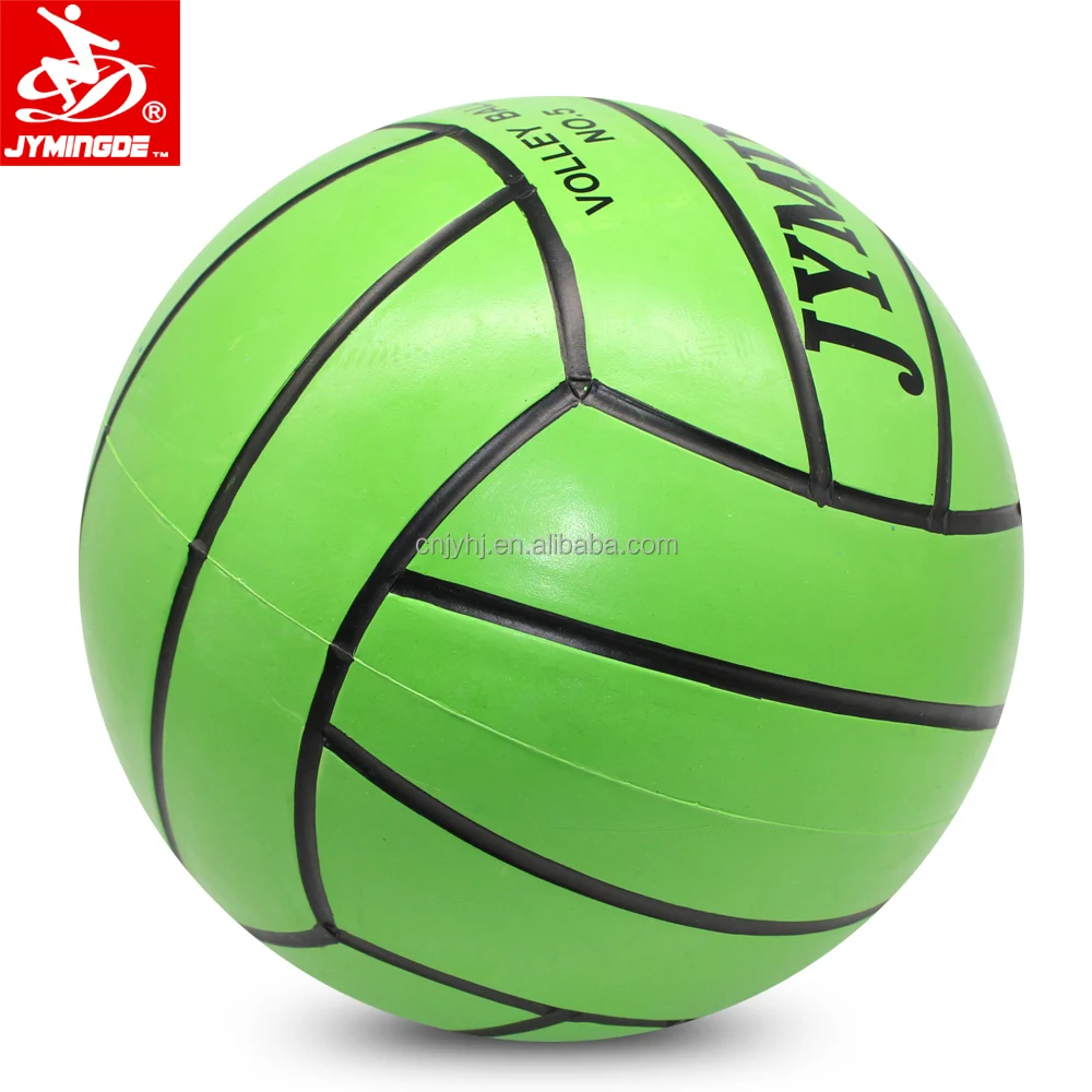 Hot sale beach rubber green volleyball ball size 5 with black line