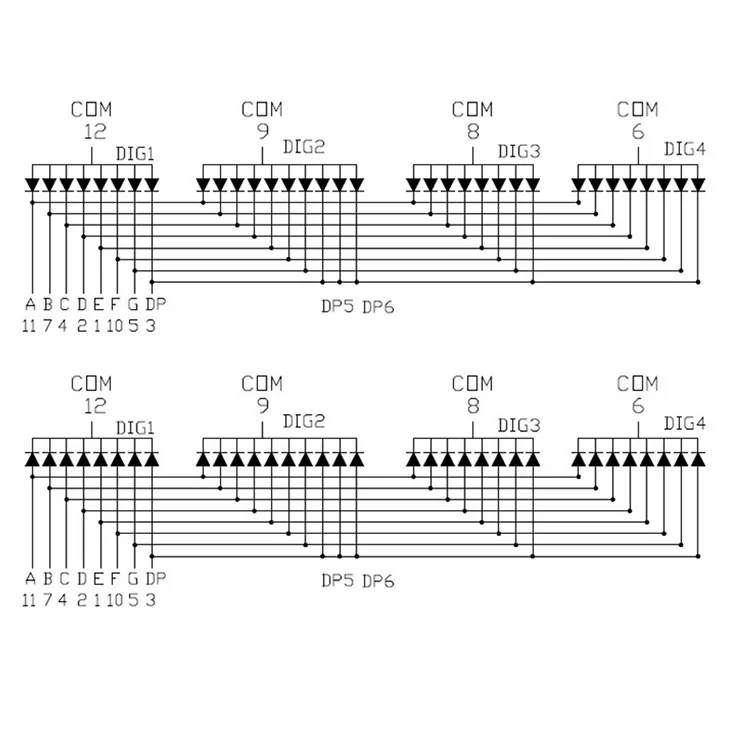 Factory price 4 bits 7 segments 0.8 inch for pulse dust removal display