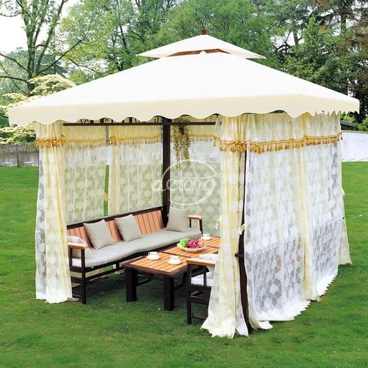 Iron Gazebo as Outdoor Gazebo Garden Set Outdoor Pavilion Set Gazebos Plastic Wooden Powder Coated Iron UV Proof / Water Proof