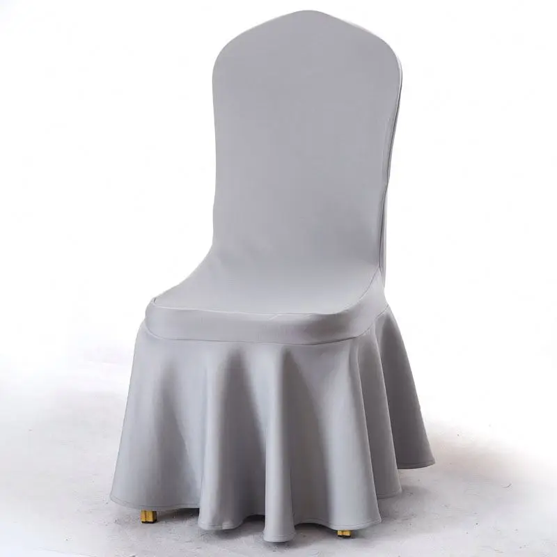 Dinging Room Wedding Qanquet Church Ruffled Polyester Chaircover