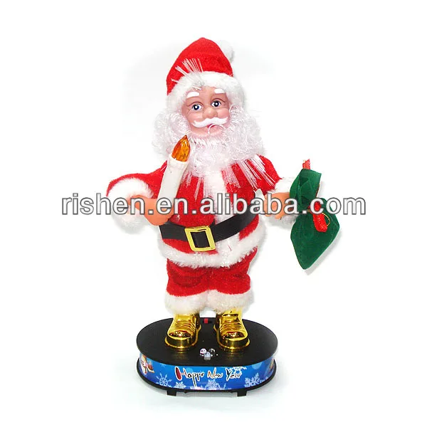 
2014 Hot Sales Ceramic Christmas Santa Claus House Ornaments 