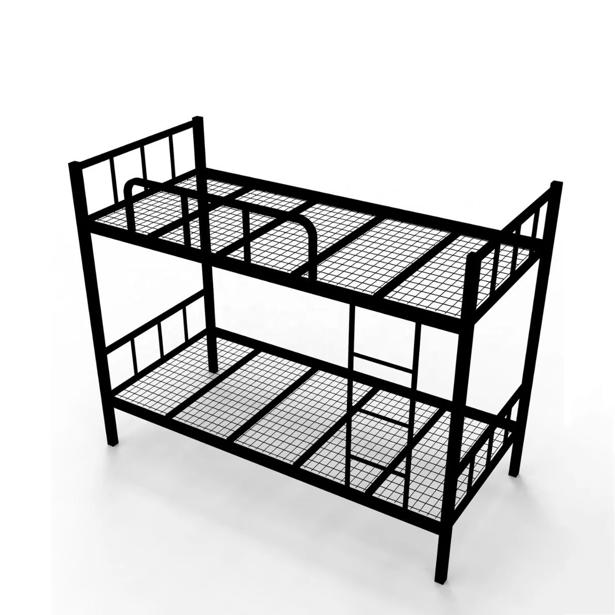 High quality metal pipe  decker bunk bed with desk for sale