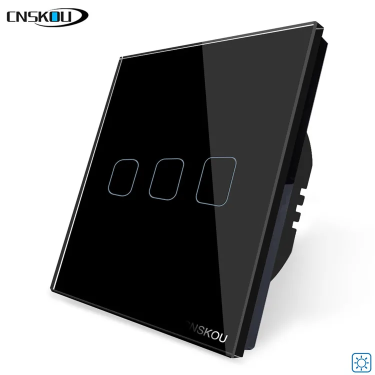 Sankou 3 Gang 220V Smart Home Electronic Led Touch Dimmer Switch 220v