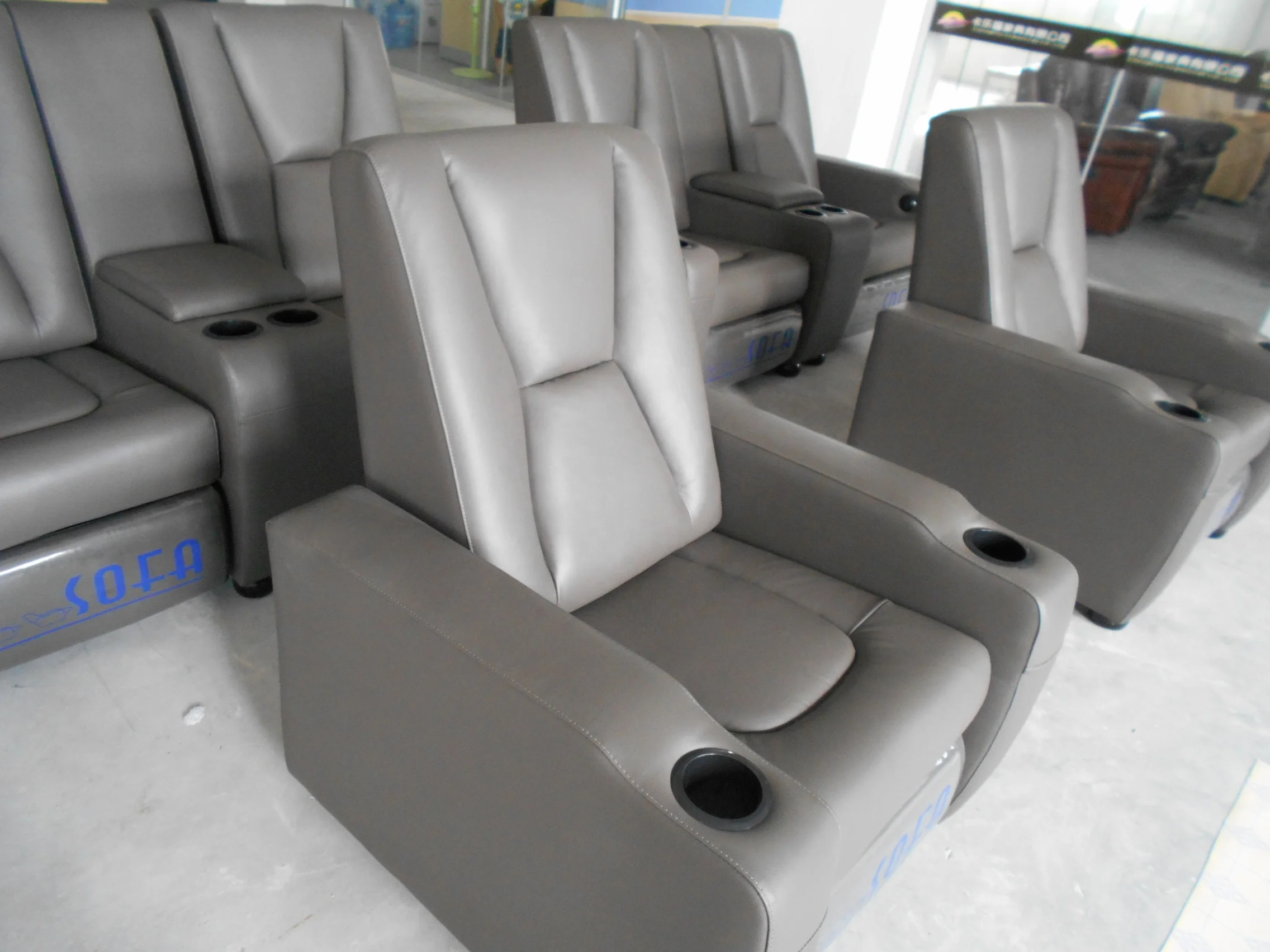 
Modern Germany living room cinema sofa genuine leather recliner sofa LS-805 