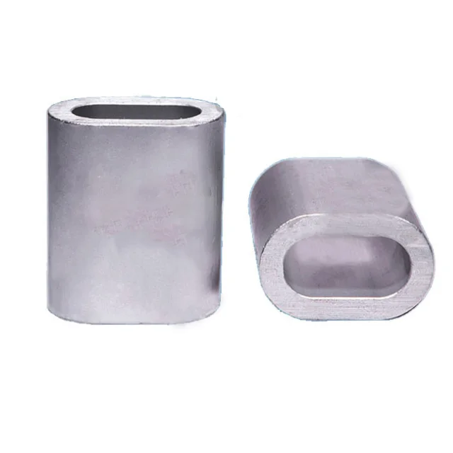 DIN3093/EN13411 M1.2 flat type aluminum sleeve ferrule for wire rope cable